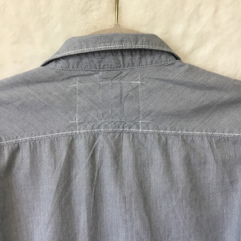 DKNY Jeans Blue Striped Button-Up Shirt - Picture 9 of 14